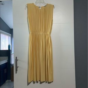 Pastel Yellow Pleated Dress
